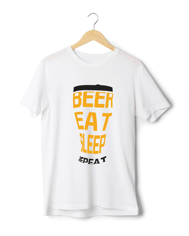 BEER EAT SLEEP T-SHIRT - ORGANIC