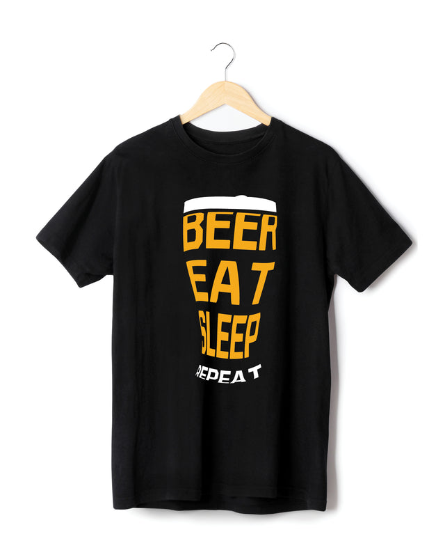 BEER EAT SLEEP T-SHIRT - ORGANIC